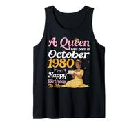 A Queen was Born in October 1980 Happy Birthday to Me You Tank Top