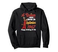 A Queen Was Born in September 1967 Happy Birthday To Me You Pullover Hoodie