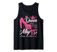 A Queen was Born on May 11, May Birthday High Heels Tank Top