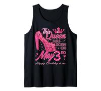 A Queen was Born on May 3, May Birthday High Heels Tank Top