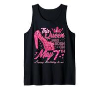A Queen was Born on May 7, May Birthday High Heels Tank Top