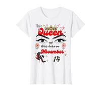 A Queen was Born on November 14 November 14th Birthday T-Shirt