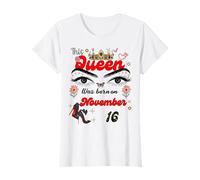 A Queen was Born on November 16 November 16th Birthday T-Shirt