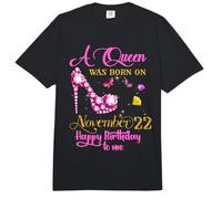 A Queen was Born on November 22, 22nd November Birthday Comfort Colors Adult Heavyweight T-Shirt
