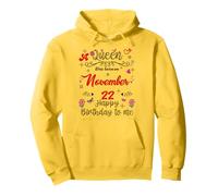 A Queen Was Born on November 22 November 22nd Birthday Pullover Hoodie