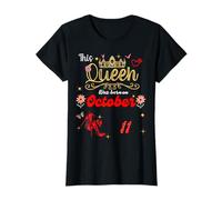 A Queen Was Born on October 11 October 11th Birthday T-Shirt