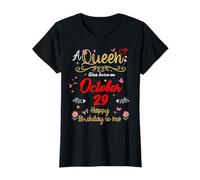 A Queen Was Born on October 29 October 29th Birthday T-Shirt