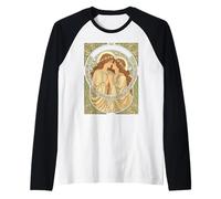 A Quiet Intimate Moment Art Nouveau Design Raglan Baseball Tee