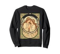 A Quiet Intimate Moment Art Nouveau Design Sweatshirt