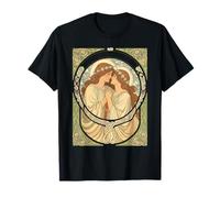A Quiet Intimate Moment Art Nouveau Design T-Shirt