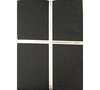 A&R 100% Egyptian Cotton T200 Flat Sheet Colour Black in following (Double)