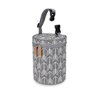 A/R Baby Bottle Bag - Portable Insulated Leak Proof Milk Bottle Carrier - Reusable Breast Milk Cooler Bag for Nursery Travel Camping (Grey),Gray