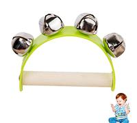 a-r Baby Hand Jingle Bells | Hand Sleigh Bells Semicircular Rattles Bell Toys with Wooden Handle,Party Holiday Bells Musical Shaking Toy for Children