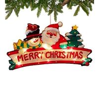 a-r Merry Christmas Window Lights | Santa Claus Christmas Tree Window Night Light With Suction Cup | Battery Operated Christmas Party Supplies for Window Wall Front Door Decor
