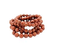 A.R Natural Red Sandstone Beaded, Sandstone GemstonePerfect Stretch Elastic Gift for Men & Women Fashion Jewelry (8 mm 7 Inch)