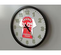 A R S E N A L WOMEN CHAMPIONS LEAGUE WINNERS 2024/25 14 INCH (35cm) WALL CLOCK - CELEBRATE THIS GREAT DAY BY DISPLAYING THIS COMMEMERATIVE CLOCK WITH PRIDE - NORTH LONDON FOREVER !!