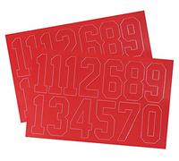 A&R Sports Number Decals, 2-Inch, Red