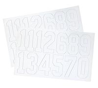 A&R Sports Number Decals, 2-Inch, White