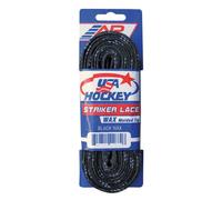 A&R Striker Ice Hockey Waxed Skate Laces, Pro Style Heavy Duty Lace-Black-108 Inches