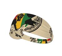 A Raised Fist Printing Double-Sided,Unisex Elastic Sports Headband,Ideal As A Gift For Sports-Loving Friends,Family