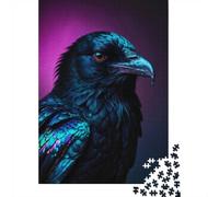 A Raven Curiosity Jigsaw Puzzle for Adults, 1000 Pieces, 38x26cm/1000pcs, White Cardboard, Relaxing Indoor Activity And Family Time
