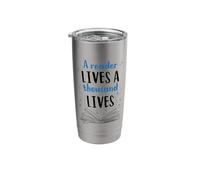 A Reader Lives A Thousand Lives Reading Bookworm Novel Book Stainless Steel Insulated Tumbler