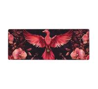 A Red Bird Spreading Its Wings Mouse Pad In Big Extended Non-Slip Rubber Base Mousepad With Stitched Edges Gaming Pc Desktop Large Mouse Pad 11.8x31.5
