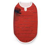 A Red Brick Wall Dog Shirt Quick Dry Breathable Pet T-Shirt Soft Stretchy Sleeveless Vest Dog Apparel XL