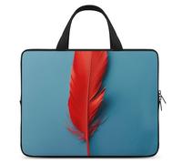 A Red Feather Laptop Bag Durable Laptop Sleeve Water-Resistant Notebook Bag for Computer Or Tablet