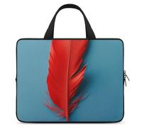 A Red Feather Laptop Bag Durable Laptop Sleeve Water-Resistant Notebook Bag for Computer Or Tablet