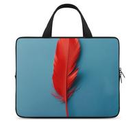 A Red Feather Laptop Bag Durable Laptop Sleeve Water-Resistant Notebook Bag for Computer Or Tablet