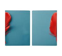 A Red Feather Passport Card Holder Travel Passport Covers Case Pu Passport Book Cover Passport Wallet Cover Case Passport Protective Cover Unisex Passport Protector, style, 20.3x13.8cm