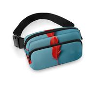 A Red Feather Printed Fanny Pack Fanny Packs for Women Men,Crossbody Bag Large Chest Bag with Adjustable Strap for Outdoors Workout Traveling Casual Running, A Red Feather, 20x13cm