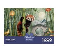 A Red Panda Jigsaw Puzzle Waterproof 1000 Piece Puzzles for Adults Impossible Educational Games