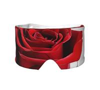 A Red Rose Print Print Soft Eye and Ear Muffs for Adults Sleeping Protection Cover for Travel Nap Relief