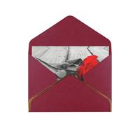 A Red Rose Thank You Card Envelope 4x6 Inch Wedding Baby Shower Thank You Bride Shower Business Birthday.