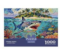 A Reef Shark Jigsaw Puzzle Waterproof 1000 Piece Puzzles for Adults Colourful Home Decoration
