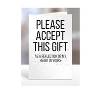 A reflection of my heart in yours, card, gifts for men, women, to say thank you, presents for christmas, birthday, funny, silly, joke, gag, humour, A5-246_73