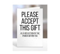 A reflection of the power within you, card, gifts for men, women, to say thank you, presents for christmas, birthday, funny, silly, joke, gag, humour, A5-246_89