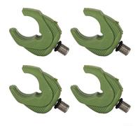 A Reliable Addition to Any Angler's Kit Pack of Four Flexible U Shaped Silicone Rod Supports (Army Green)