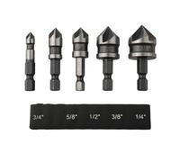 A Reliable Choice Assured Construction of the 5 Piece Hex Shank Counter Sink Drill Bit Set (A)