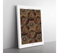 A Renaissance Pattern By Albert Racinet Vintage Canvas Wall Art Print Ready to Hang, Framed Picture for Living Room Bedroom Home Office Décor, 76x50 cm (30x20 Inch)