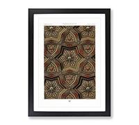 A Renaissance Pattern By Albert Racinet Vintage Framed Print | A4 Black Framed Wall Art | Ready to Hang | Classic Fantasy Picture | Living Room Bedroom Lounge Office