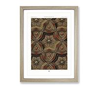 A Renaissance Pattern By Albert Racinet Vintage Framed Print | A4 Oak Framed Wall Art | Ready to Hang | Classic Fantasy Picture | Living Room Bedroom Lounge Office