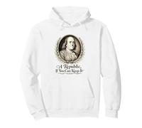 A Republic If You Can Keep It Ben Franklin Quote Pullover Hoodie