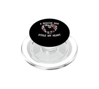 A Rescue Dog Stole My Heart Animal Rescuer Paw Love PopSockets PopGrip for MagSafe