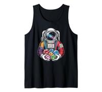 A Retro Cosmic Lapidary Rockhound and Vivid Space Mineral Tank Top
