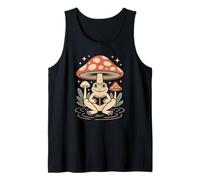 A Retro Woodland Frog Reads an Old Novel Next to the Pond Tank Top