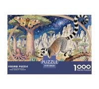 A Ring-tailed Lemur Jigsaw Puzzle Waterproof 1000 Piece Puzzles for Adults Impossible Challenging Games