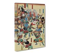 A Riot Of Samurai By Tsukioka Yoshitoshi Canvas Print | Gallery Wrapped 30mm Frame Wall Art | 24x16 inches | Ready to Hang | Asian Picture | Living Room Bedroom Lounge Office